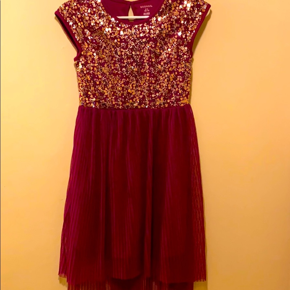Burgundy girls dress